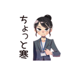 冷房戦争★夏の仕事女子（個別スタンプ：16）