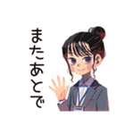 冷房戦争★夏の仕事女子（個別スタンプ：34）