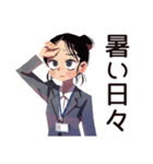 冷房戦争★夏の仕事女子（個別スタンプ：36）