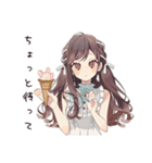 ゆるふわガーリーな女の子のアイス祭り（個別スタンプ：21）