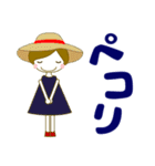使える気遣い優しい女の子 夏/暑中見舞い（個別スタンプ：17）