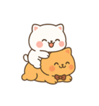 モチ×マルー ハグして甘えてちゅー♡（個別スタンプ：1）