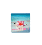 英語.海と花.Summer sea and flowers（個別スタンプ：8）