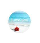 英語.海と花.Summer sea and flowers（個別スタンプ：12）