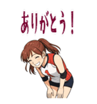 バレーボール 女子 部活 スポーツ (大)（個別スタンプ：21）