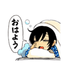 白髪眼鏡と黒髪眼帯7（個別スタンプ：4）