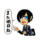 白髪眼鏡と黒髪眼帯7（個別スタンプ：16）