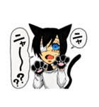 白髪眼鏡と黒髪眼帯7（個別スタンプ：18）