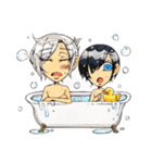 白髪眼鏡と黒髪眼帯7（個別スタンプ：24）