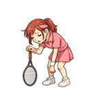 テニス 女子 部活 スポーツ（個別スタンプ：6）