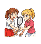 テニス 女子 部活 スポーツ（個別スタンプ：8）
