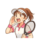 テニス 女子 部活 スポーツ（個別スタンプ：11）