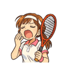 テニス 女子 部活 スポーツ（個別スタンプ：14）