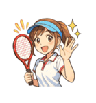 テニス 女子 部活 スポーツ（個別スタンプ：23）