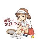 テニス 女子 部活 スポーツ (小)（個別スタンプ：2）