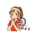 テニス 女子 部活 スポーツ (小)（個別スタンプ：4）