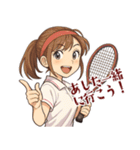 テニス 女子 部活 スポーツ (小)（個別スタンプ：5）