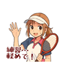 テニス 女子 部活 スポーツ (小)（個別スタンプ：10）