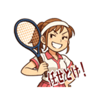 テニス 女子 部活 スポーツ (小)（個別スタンプ：12）