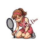 テニス 女子 部活 スポーツ (小)（個別スタンプ：17）