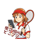 テニス 女子 部活 スポーツ (小)（個別スタンプ：18）