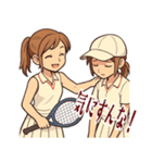 テニス 女子 部活 スポーツ (小)（個別スタンプ：22）