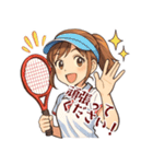 テニス 女子 部活 スポーツ (小)（個別スタンプ：23）
