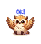 もふもふフクロウ♪（個別スタンプ：11）