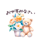 水彩フランス 夏 敬語✿大人上品お花（個別スタンプ：8）