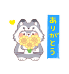 【夏】オオカミ！パーカー動物（個別スタンプ：6）
