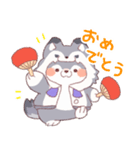【夏】オオカミ！パーカー動物（個別スタンプ：10）