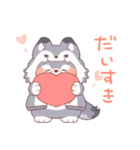 【夏】オオカミ！パーカー動物（個別スタンプ：15）