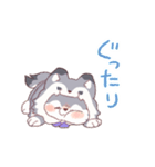 【夏】オオカミ！パーカー動物（個別スタンプ：29）