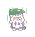 【夏】オオカミ！パーカー動物（個別スタンプ：30）