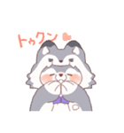 【夏】オオカミ！パーカー動物（個別スタンプ：34）