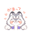 【夏】オオカミ！パーカー動物（個別スタンプ：35）