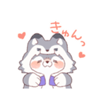 【夏】オオカミ！パーカー動物（個別スタンプ：36）