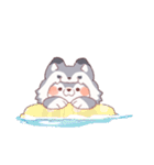 【夏】オオカミ！パーカー動物（個別スタンプ：38）