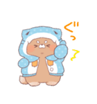 【夏】サメ！パーカー動物3（個別スタンプ：13）