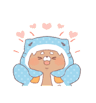 【夏】サメ！パーカー動物3（個別スタンプ：16）