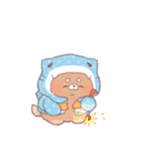 【夏】サメ！パーカー動物3（個別スタンプ：21）