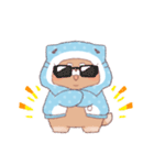【夏】サメ！パーカー動物3（個別スタンプ：22）