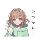 深夜の食欲★ゆるパーカーちゃん（個別スタンプ：2）