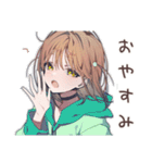 深夜の食欲★ゆるパーカーちゃん（個別スタンプ：7）