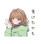 深夜の食欲★ゆるパーカーちゃん（個別スタンプ：34）