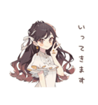 気合朝コーヒー★ゆるふわガーリーな女の子（個別スタンプ：3）