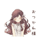 気合朝コーヒー★ゆるふわガーリーな女の子（個別スタンプ：24）