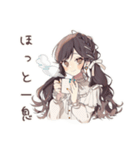 気合朝コーヒー★ゆるふわガーリーな女の子（個別スタンプ：30）