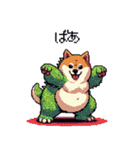 モンスターな太っちょ柴犬 カラフル（個別スタンプ：9）