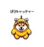 モンスターな太っちょ柴犬 カラフル（個別スタンプ：14）